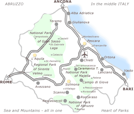 abruzzo map